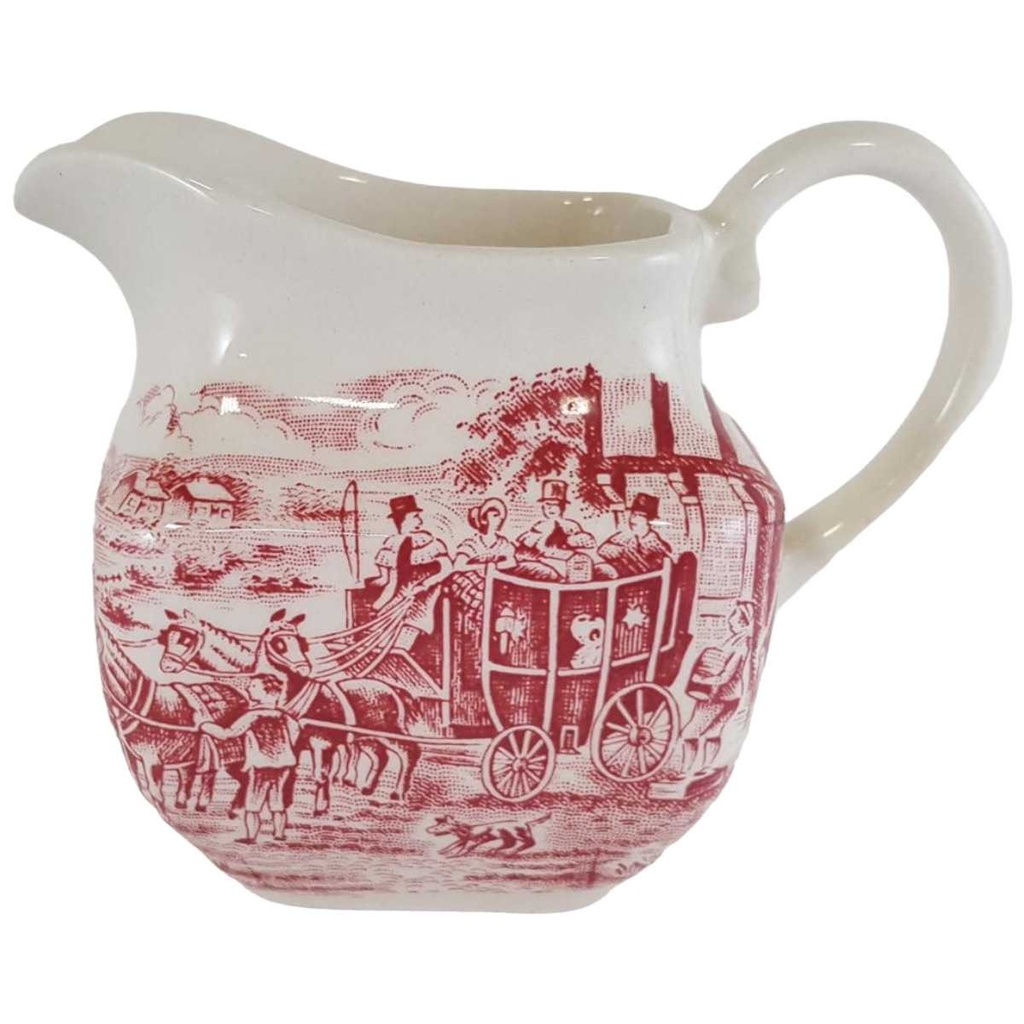 [45811557] Milchkännchen Enoch Wedgwood Dickens Coaching Days Rot gebraucht - gut