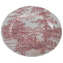 Servierplatte Speiseplatte Fleischplatte Steakplatte 31x26 cm Alfred Meakin Coaching Days Rot gebraucht - gut