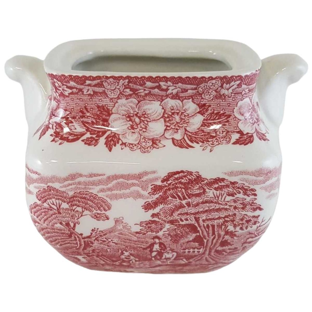 [45811564] Zuckerdose ohne Deckel Enoch Wedgwood Woodland Rot gebraucht - gut