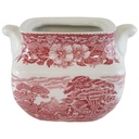 Zuckerdose ohne Deckel Enoch Wedgwood Woodland Rot gebraucht - gut