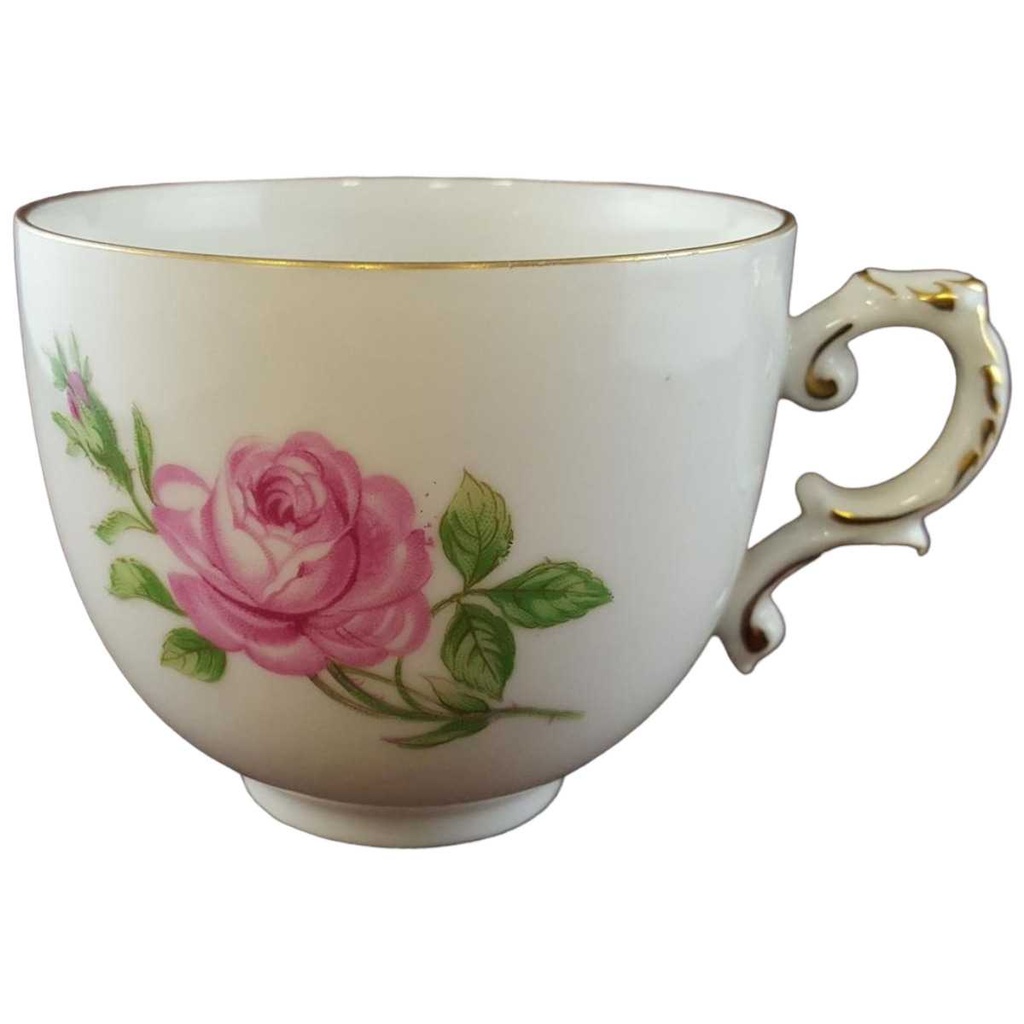Kaffeetasse Tasse Fürstenberg Alt Rote Rose 02171 gebraucht - akzeptabel