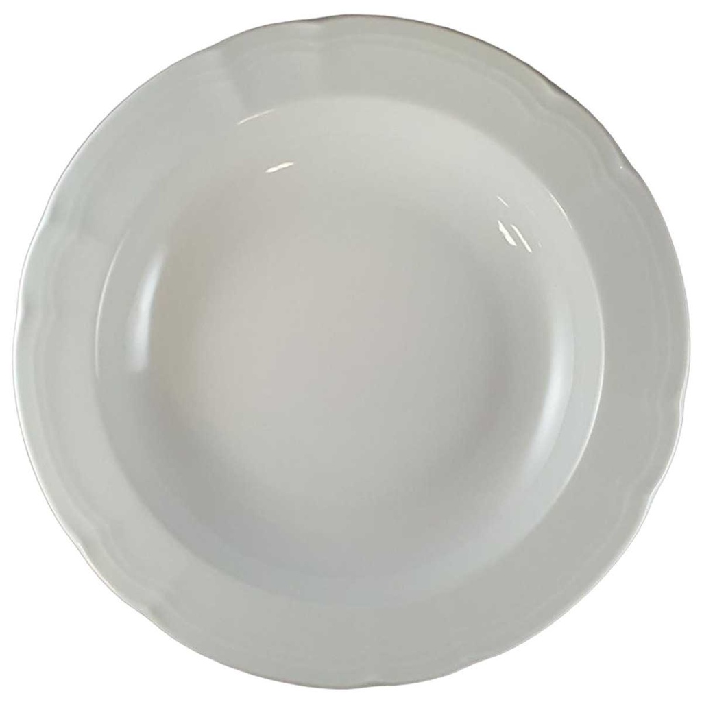[45811637] Suppenteller 21,6 cm Retsch Wunsiedel Relief weiß gebraucht - gut