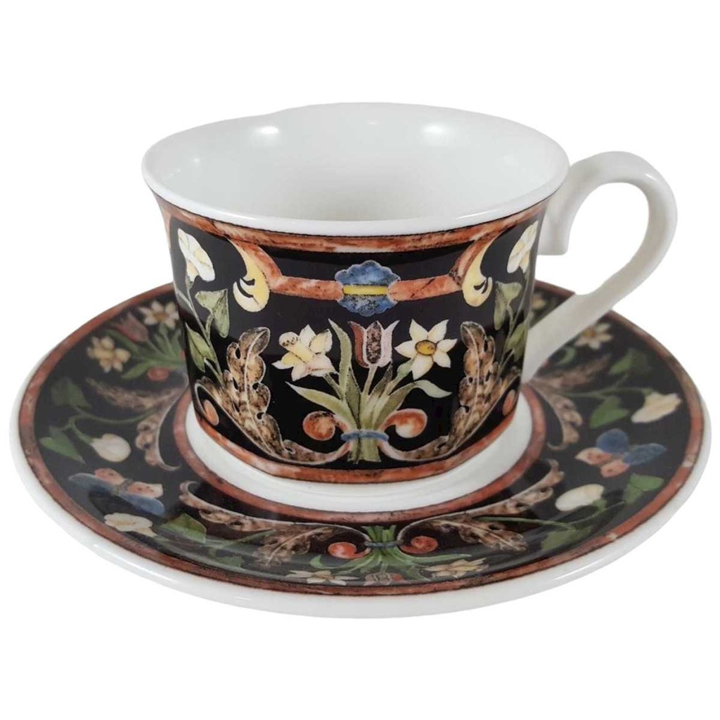 [45811682] Mokkatasse mit Untertasse Tasse Espressotasse 2tlg Villeroy & Boch Gallo Intarsia gebraucht - sehr gut