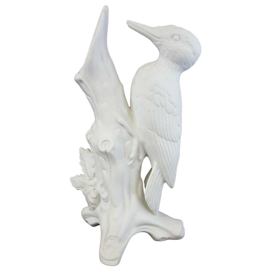 Figur Gerold Porzellan Specht aus Bisquitporzellan H 17,5 cm