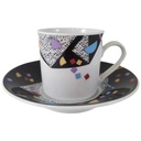 Tasse Espressotasse mit Untertasse 2tlg Eschenbach Living Colours Dekor 222 gebraucht - neuwertig