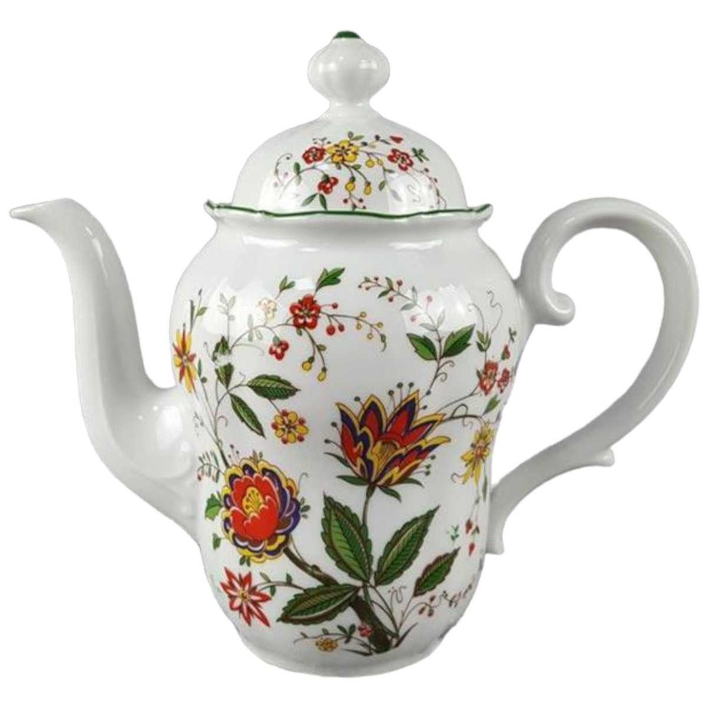 [458117611] Kaffeekanne 1,2 L Seltmann Weiden Barock bunte Blumen gebraucht - sehr gut