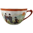 Teetasse Tasse Unbekannte Hersteller Asiatisches Porzellan Motiv Geishas gebraucht - gut