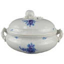 Schüssel Ragoutterrine Servierschüssel 1,7 L Nymphenburg Korbrelief Blaue Blume Blau gebraucht - akzeptabel