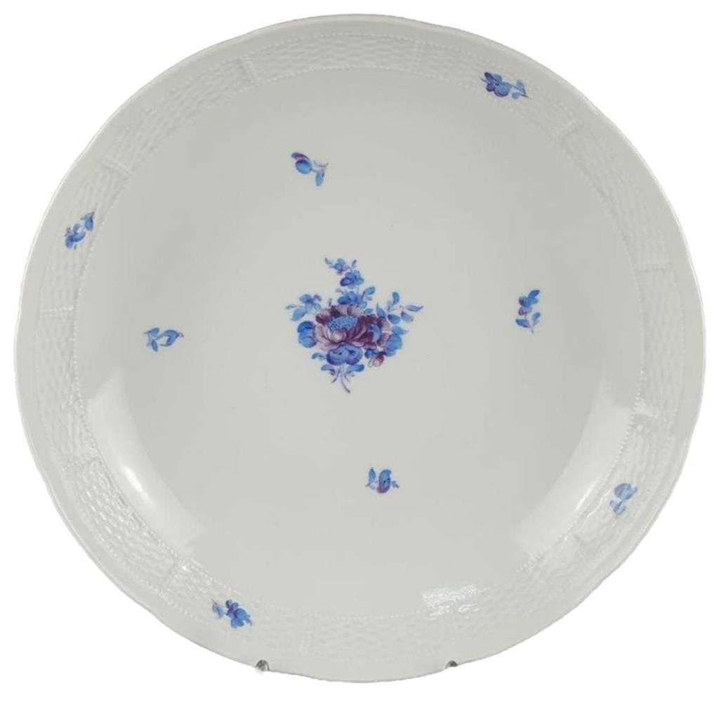[458118324] Schale 26 cm Nymphenburg Korbrelief Blaue Blume Blau gebraucht - gut