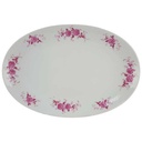 Speiseplatte Fleischplatte 31x21,4 cm Seltmann Weiden Annabell rote Blüte 26043 Rosa