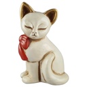 Figur Skulptur Thun Bozener Bozner Katze mit roter Schleife gebraucht - sehr gut