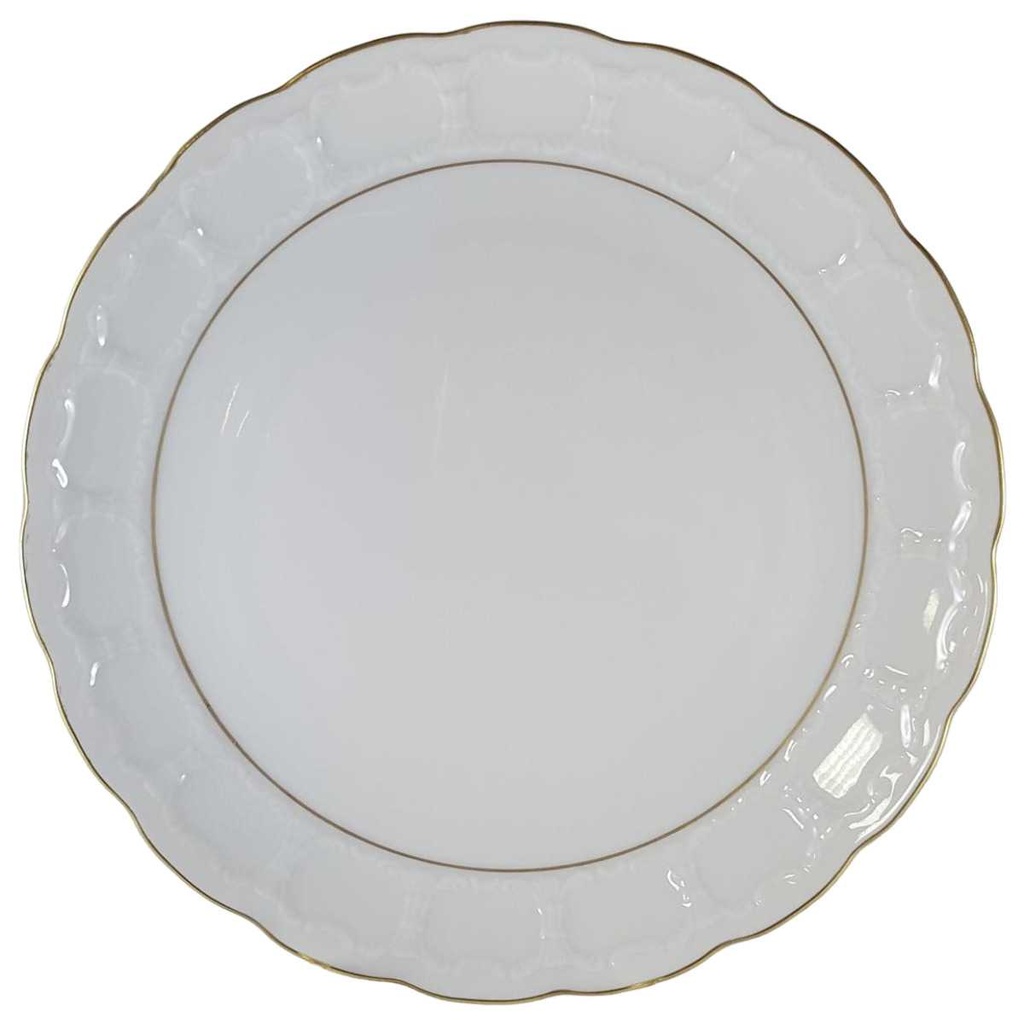 [45811836] Kuchenteller Dessertteller Frühstücksteller Goldrand 19,7 cm Formano Rialto weiß mit gebraucht - neuwertig