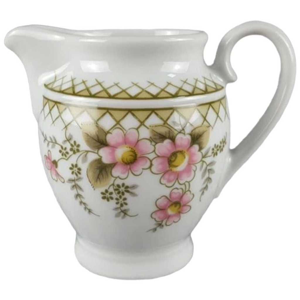 [458118400] Milchkännchen Winterling Kirchenlamitz rosa Blumen grün Rautendekor gebraucht - sehr gut