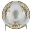 Eierbecher mit Schalenablage Winterling Kirchenlamitz rosa Blumen grün Rautendekor gebraucht - sehr gut