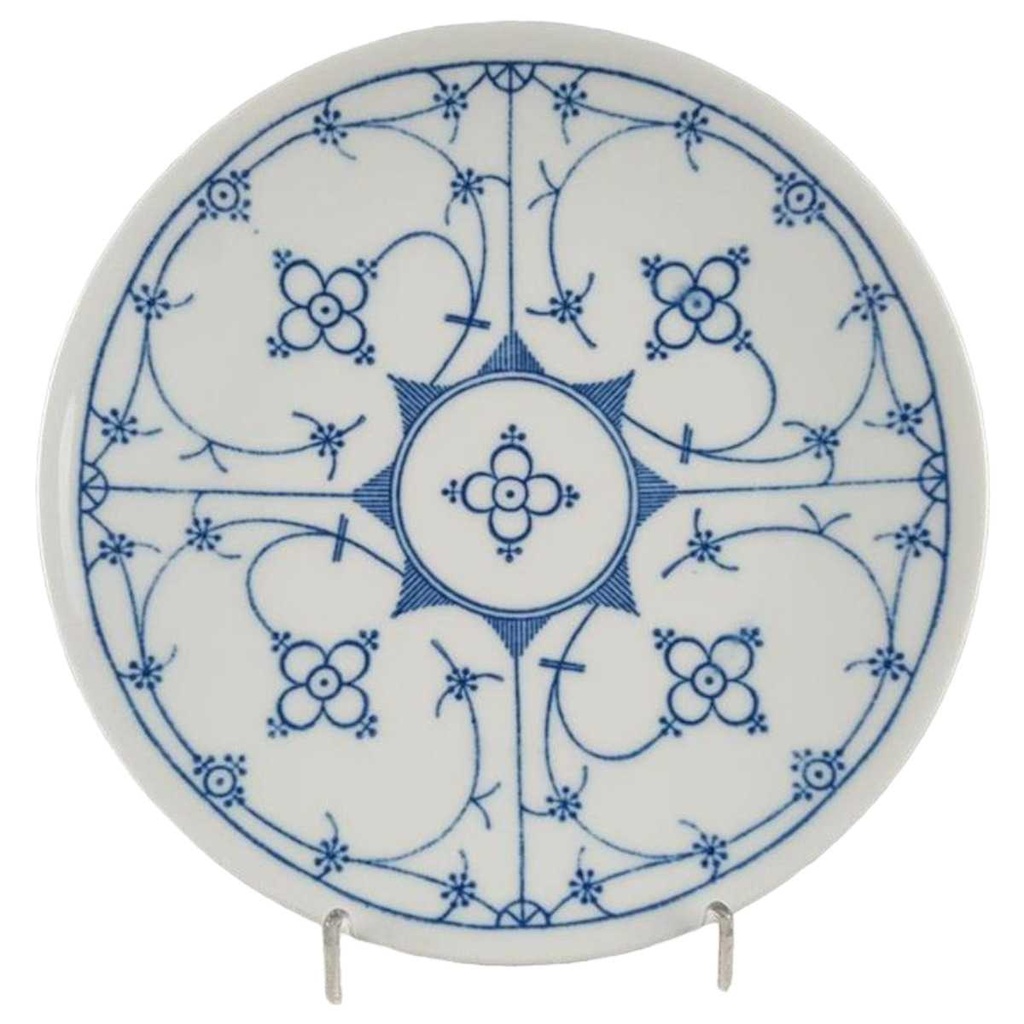 [458118408] Kuchenteller Dessertteller Frühstücksteller 19,7 cm Bareuther Indisch Blau Strohblume Bavaria gebraucht - gut