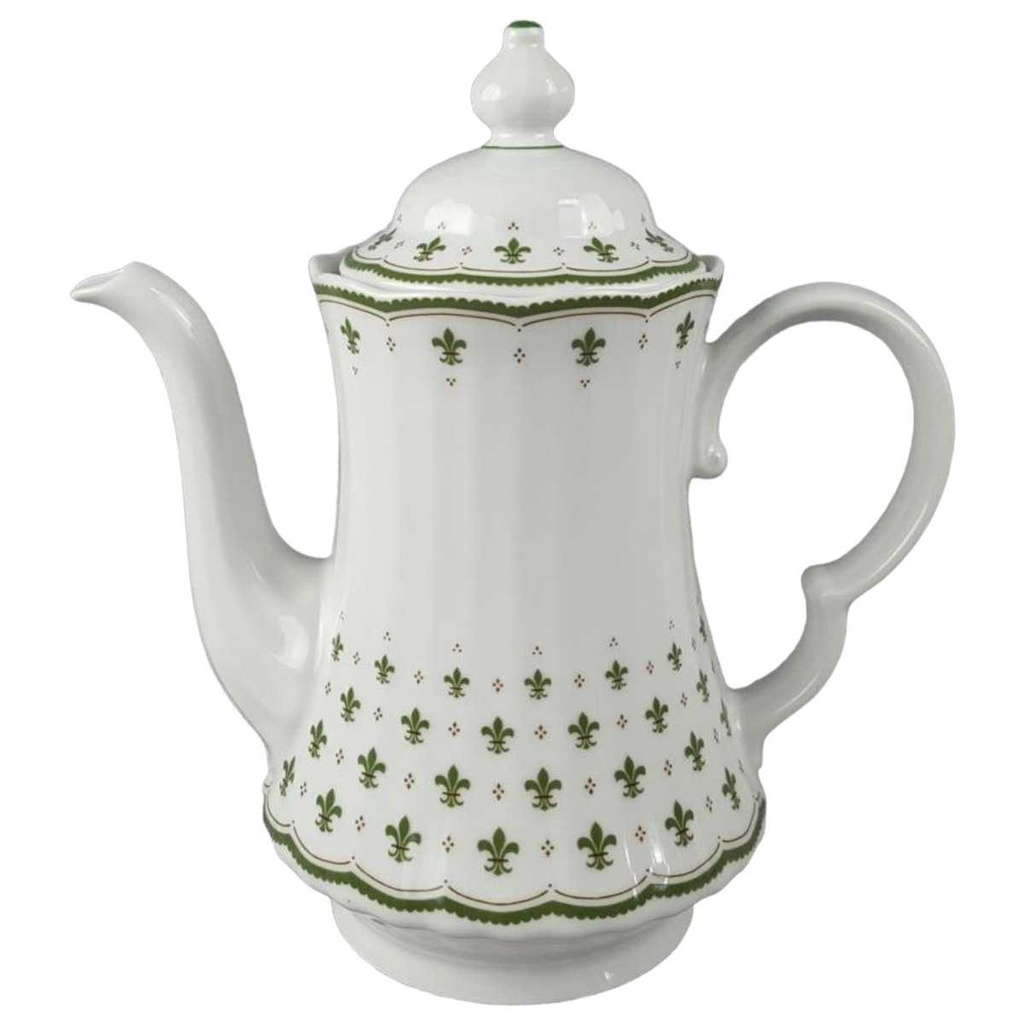 [458118456] Kaffeekanne Kanne 1,4 L Winterling Röslau grüne stilisierte Lilie gebraucht - sehr gut