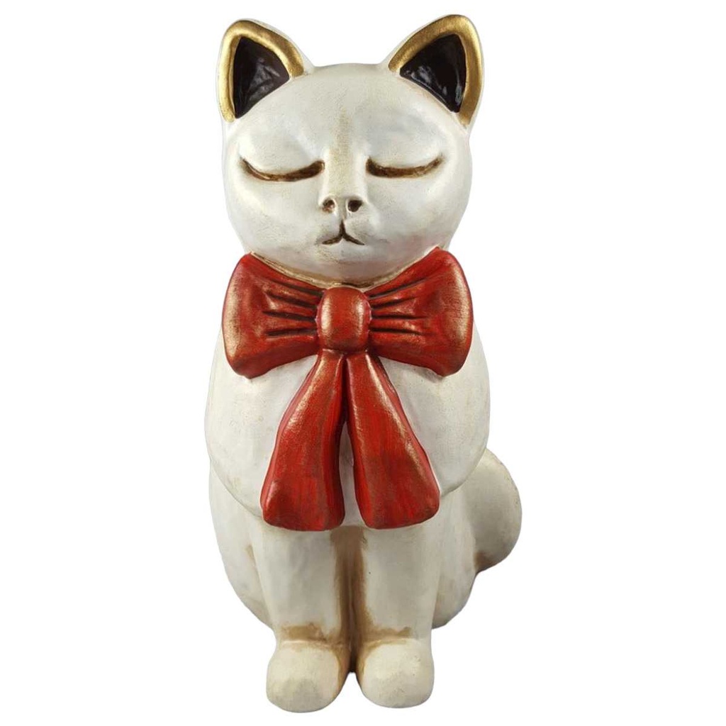[458118470] Figur Thun Bozener Bozner Katze mit roter Schleife gebraucht - gut
