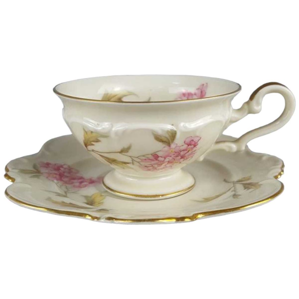 [458118490] Tasse Espressotasse Goldrand Hutschenreuther Elfenbein Beige Selb gebraucht - akzeptabel