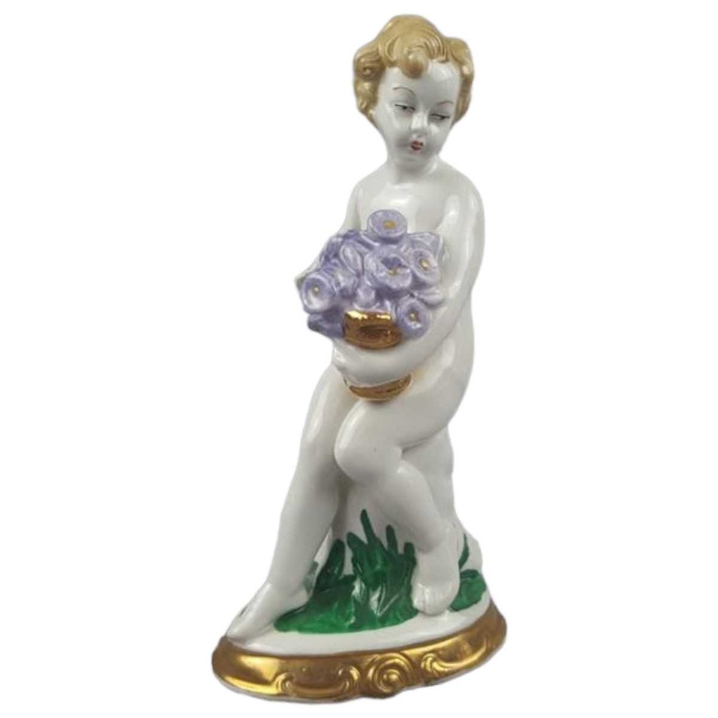 Figur Wagner & Apel Einzelteile 1840 Jahreszeiten Frau Dame mit Blumen gebraucht - sehr gut