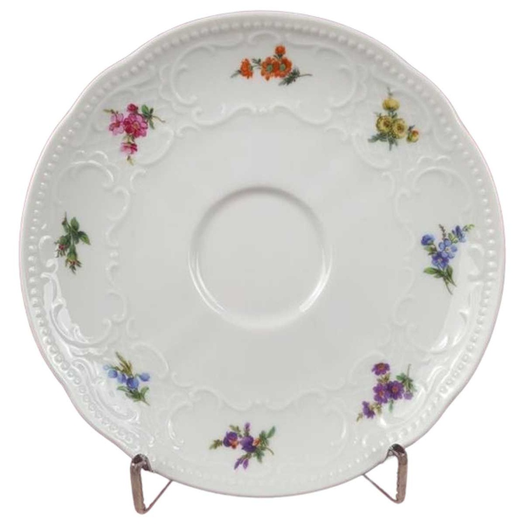 [458118617] Untertasse für Kaffee 14,5 cm Seltmann Weiden Wien Streublume 26483 gebraucht - gut