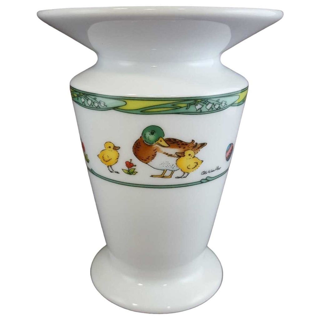 [4581188] Tischvase 11,3 cm Hutschenreuther Louvre Osterdekor gebraucht - sehr gut