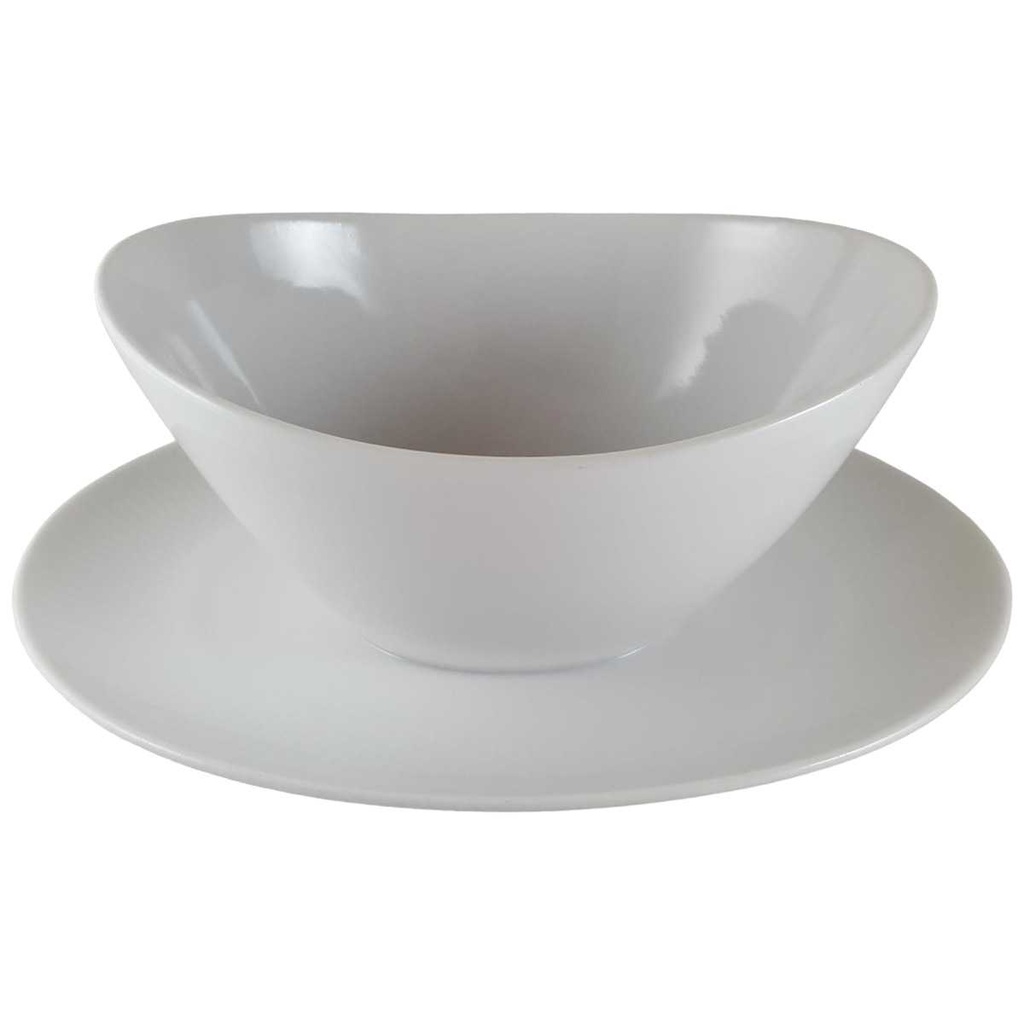 [45811895] Sauciere mit Teller 1tlg Seltmann Weiden Monika Uni Weiß gebraucht - gut