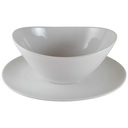 Sauciere mit Teller 1tlg Seltmann Weiden Monika Uni Weiß gebraucht - gut