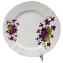 Kuchenteller Dessertteller 19,7 cm Winterling Marktleuthen lila Blume Veilchen Silberrand gebraucht - gut