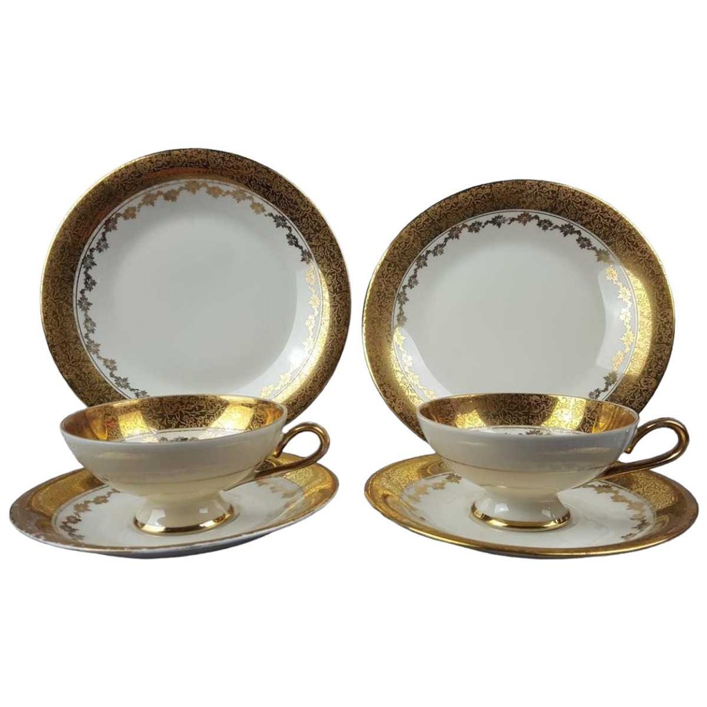 [458119024] Sammelgedeck Golddekor Hertel Jacob Rehau Blumen Bavaria gebraucht - akzeptabel