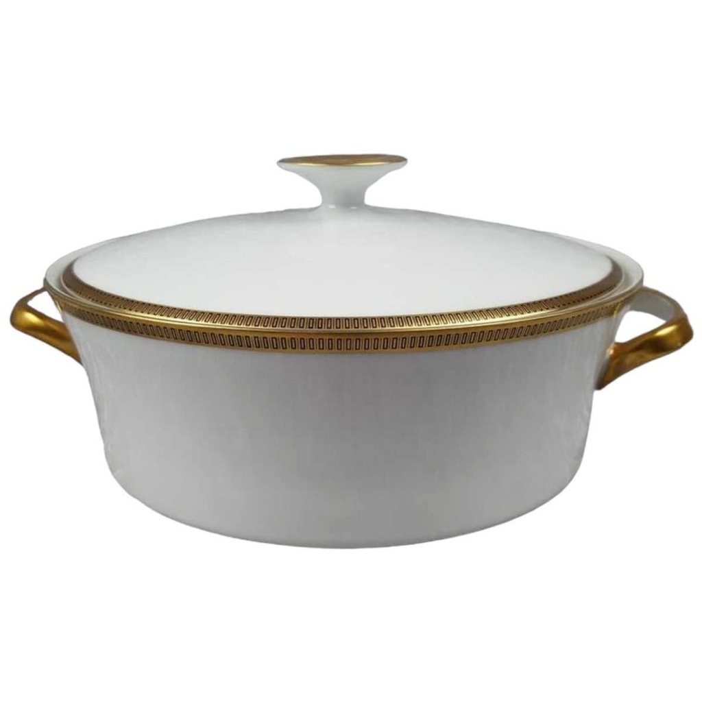 [458119029] Schüssel Ragoutterrine Servierschüssel Goldrand 1,5 L Eschenbach Alte Formen W5697 gebraucht - gut