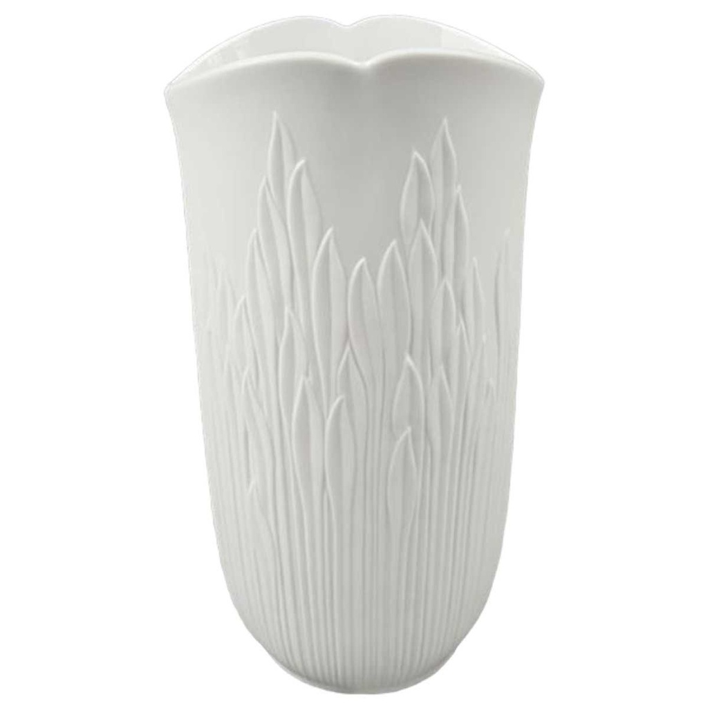 Vase Blumenvase mit Signatur 20,1 cm AK Kaiser Porzellan Weiß M.Frey gebraucht - sehr gut