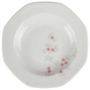 Suppenteller Teller 22,3 cm Schirnding Bavaria Paris Blumendekor Rosa Grau Blumen gebraucht - sehr gut