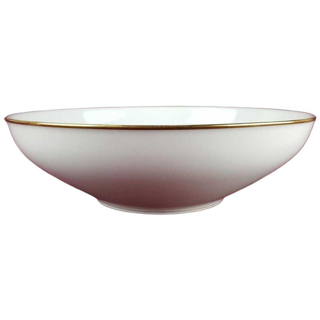 [458119070] Schüssel Servierschüssel Salatschüssel Goldrand 20,2 cm KPM Krister 0201 Weiß gebraucht - gut