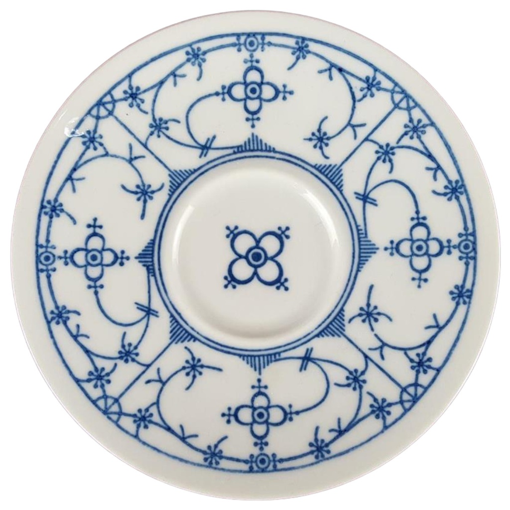 [458119076] Untertasse für Kaffee 14,7 cm Bareuther Indisch Blau Strohblume