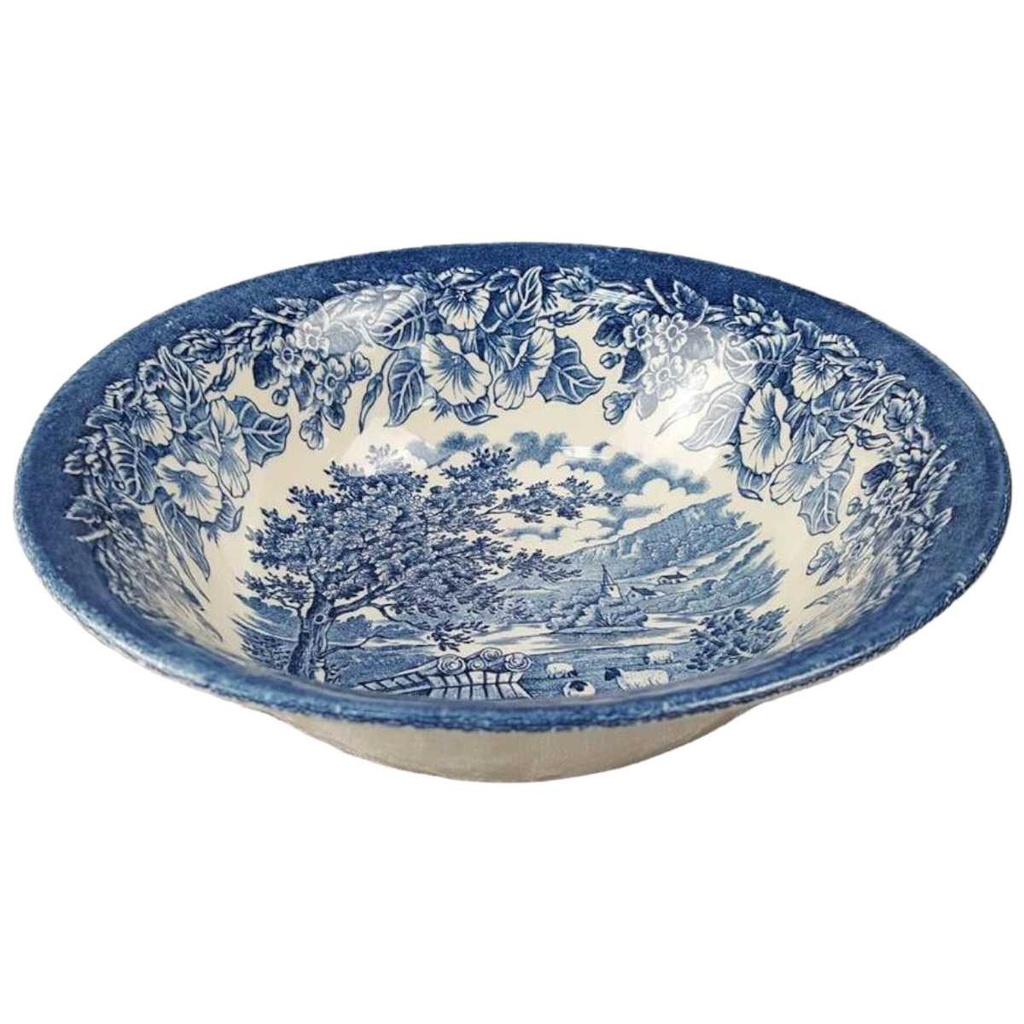 Dessertschale 16,2 cm English Ironstone Tableware (EIT) EIT England Morning Glories On Rim Blau gebraucht - gut