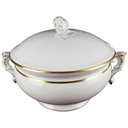 Suppenterrine Suppenschüssel Goldrand mit Deckel 3,5 L 26 cm Fürstenberg Form 641 061 gebraucht - sehr gut