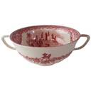 Tasse Suppentasse mit Innendekor Johnson Bros Old Britain Castles Rot gebraucht - akzeptabel