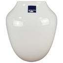 Blumenvase Glas weiß H 16 cm Leonardo
