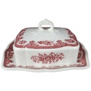 Butterglocke 2tlg Villeroy & Boch Fasan Rot neu
