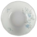 Schale Dessertschale 13,2 cm Mitterteich Form 2000 blaugraue Blüte gebraucht - gut