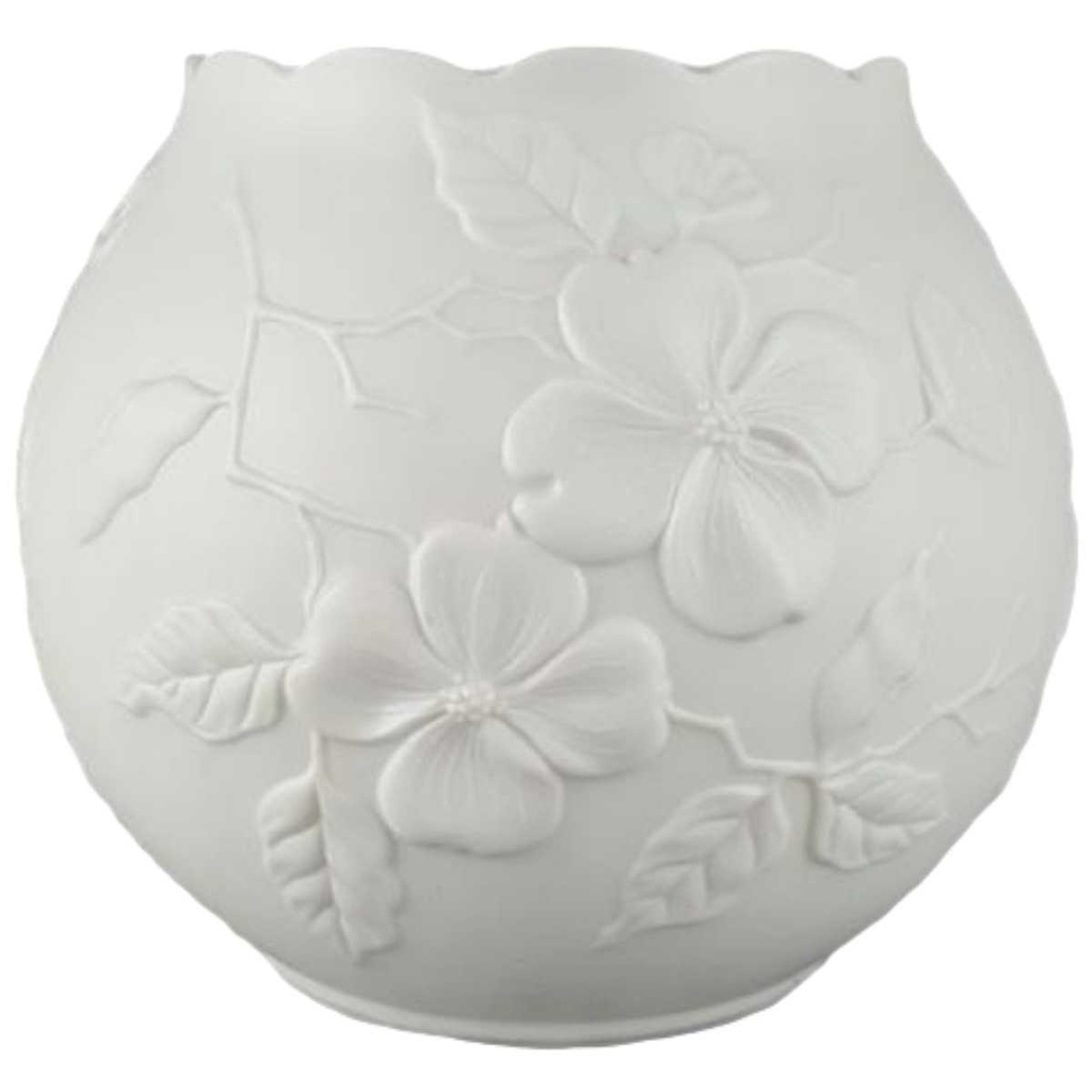 [458119148] Vase Blumenvase mit Signatur 11,2 cm AK Kaiser Porzellan Weiß M.Frey gebraucht - sehr gut