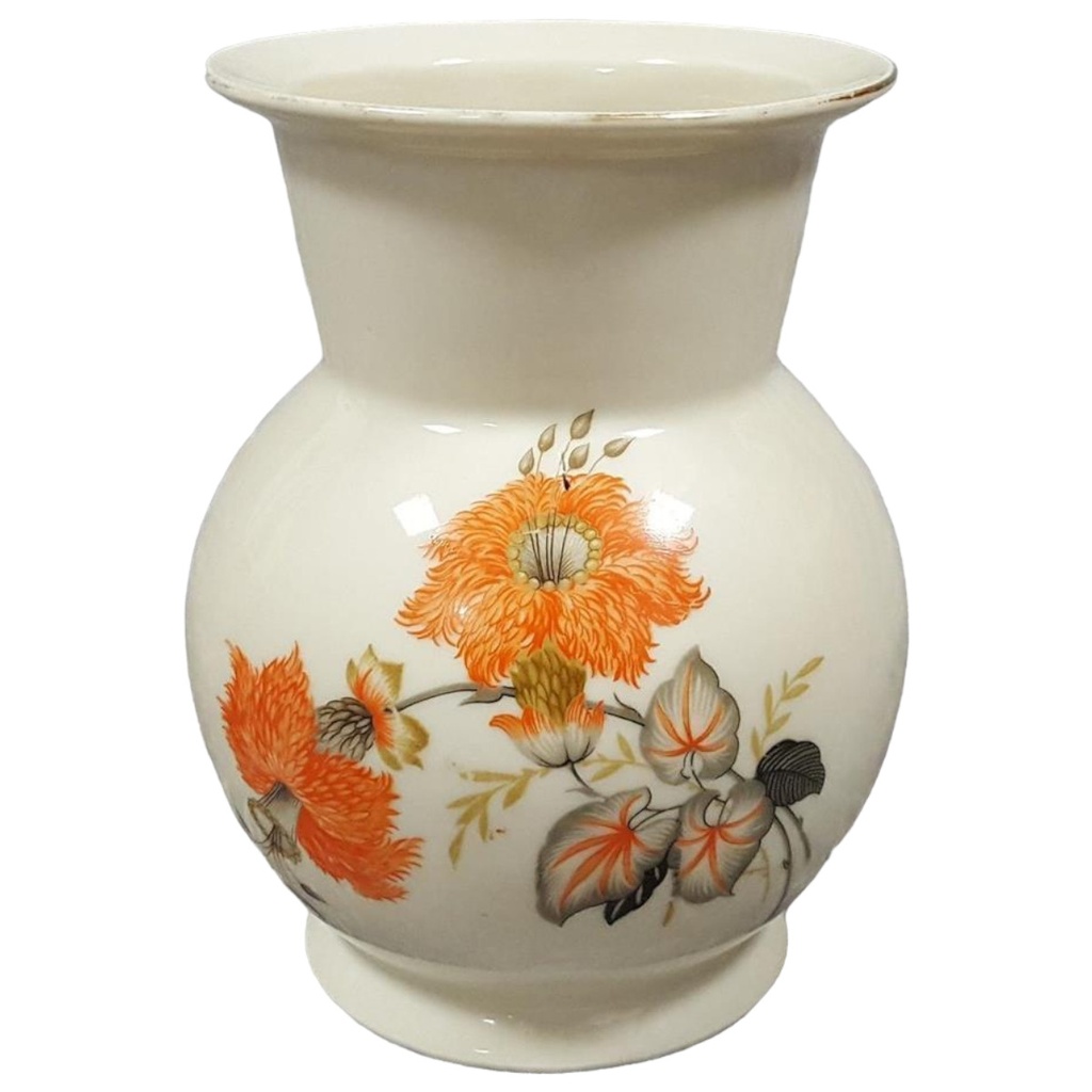 [458119155] Felda Rhön Porzellan Vase Blumendekor H 19,7 cm