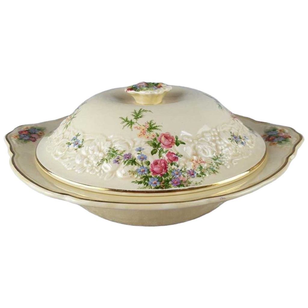[458119164] Schüssel Terrine Crown Ducal Florentine Rosalie England gebraucht - akzeptabel