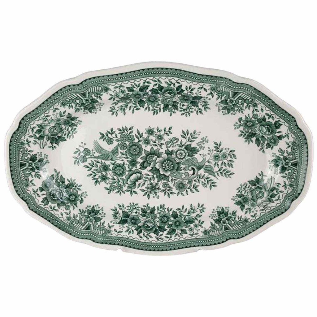 [458119204] Fleischplatte 27,5x18 cm Villeroy & Boch Fasan Grün gebraucht - gut