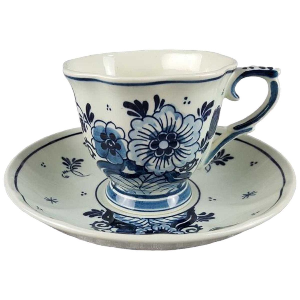 Kaffeetasse mit Untertasse Tasse Royal Goedewaagen Blue Delft