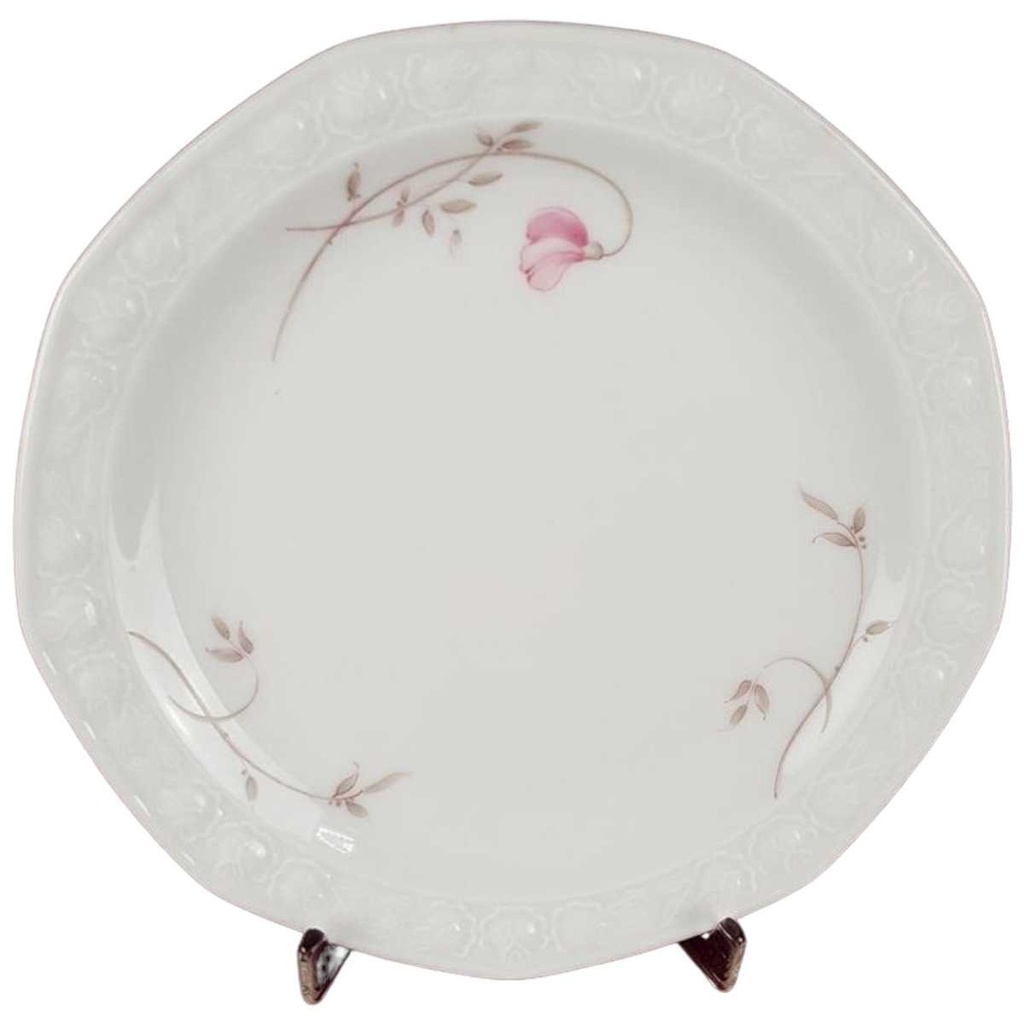 [458119232] Brotteller 17 cm Winterling Röslau Rosenkante Weiß gebraucht - akzeptabel