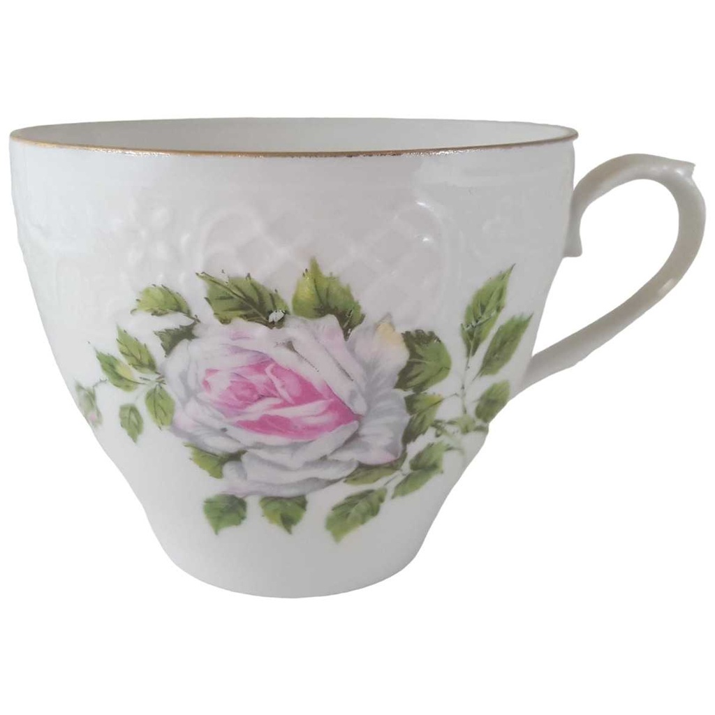 [45811931] Kaffeetasse Tasse Schumann Arzberg Form Dresden Weiße Rose gebraucht - sehr gut