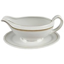 Sauciere Goldrand 1tlg Schönwald Form 301 Weiß gebraucht - gut