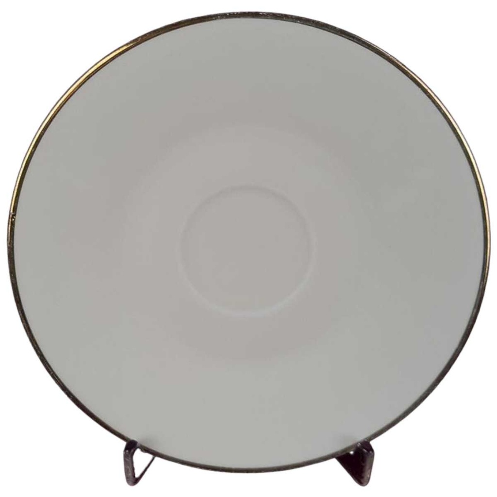 [458119486] Untertasse Goldrand 14,9 cm Zeh Scherzer 9003 Elfenbein Beige gebraucht - akzeptabel