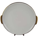 Tortenplatte Tortenständer Goldrand Zeh Scherzer 9003 Elfenbein Beige gebraucht - akzeptabel